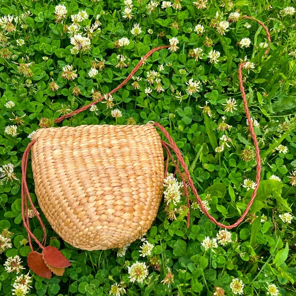 Handwoven Water Hyacinth purse crossbody bag summer vibe - Picture 4 of 6
